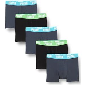 PUMA Jongens ondergoed (set van 5), India inkt/turquoise, 158-164