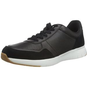 Fitflop Anatomiflex sneakers met ledermix voor heren, Zwart, 42 EU