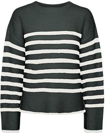 Pieces - Model LINE - Pullover - Gestreept - Relaxed Fit