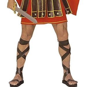 Widmann 1826R - Romeinse sandalen van kunstleer, bruin, kostuumschoenen, themafeest, carnaval