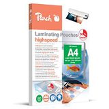 Peach PP580-22 HighSpeed lamineerfolie | DIN A4 | 2 x 80 mic | 100 lamineerfolies | glanzende afwerking | compatibel met DIN A3-lamineerapparaten van alle merken fabrikanten