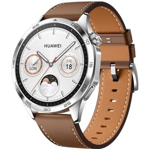 HUAWEI WATCH GT 4 Smart Watch - Batterijduur tot 2 weken Fitness Tracker - Compatibel met Android en iOS - Gezondheidsmonitoring met Pulse Wave Aritmie Analyse - GPS Geïntegreerd - 46 mm Leer Bruin