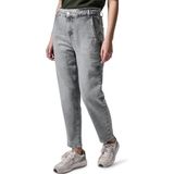 Street One - Studio Paperbag Jeans - Lichtgrijs - Loose Fit - Hoge Taille