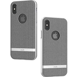 Moshi Vesta for iPhone X - beschermende stoffen behuizing - visgraatsteek grijs