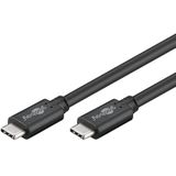 USB-C naar USB-C kabel - USB3.0 - tot 20V/3A / zwart - 3 meter