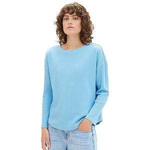 TOM TAILOR T-shirt met lange mouwen voor dames, 15592 - Helder Lichtblauw, S