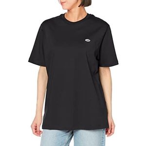 Diesel T-Justine-DOVAL-PJ T-shirt Black Black Black XXS dames, Zwart Zwart Zwart, XXS