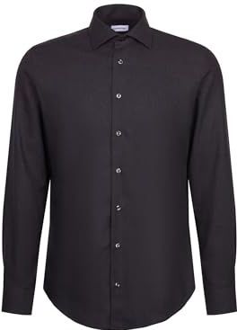 Seidensticker Heren Slim Fit Langarm Business-Hemd Shirt, Grijs, 15, Grijs, 36 NL