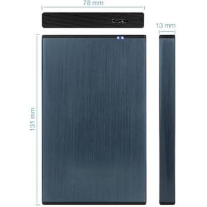 De 2.5"" 9.5"" USB 3.0/3.1 Gen1 externe behuizing in hemelsblauw is ideaal voor het veilig opbergen en vervoeren van harde schijven, snelle overdracht en volledige compatibiliteit