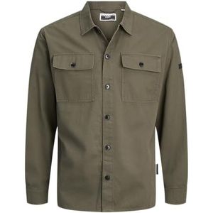 JACK & JONES Jcogrid Classic Overshirt Ls, grape leaf, XS