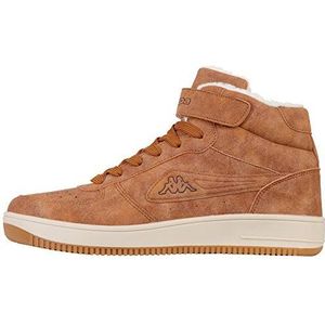 Kappa Marabu Sneakers voor dames en heren, sportschoenen met Kappa-logo in reliëf en gekleurde applicaties, onderhoudsvriendelijke metgezel voor vele outfits, zwart en wit, maten 36-47, bruin, 45 EU