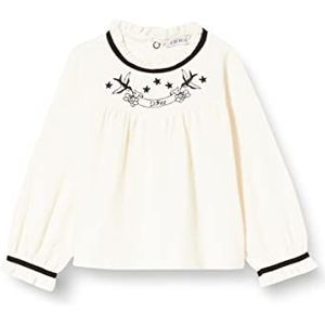 IKKS T-shirt, lange mouwen, ecru, babyblouse voor meisjes.