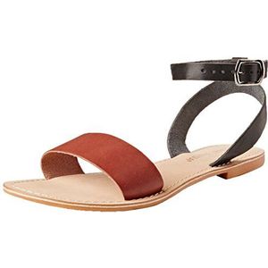 VERO MODA VMSTINE LEATHER Sandal Dames Enkelriempje Sandalen, Rood henna, 40 EU