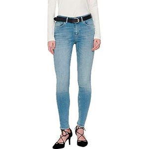 ONLY ONLBlush Skinny Fit Jeans voor dames, halfhoge enkels, blauw (light blue denim), (XS) W x 34L
