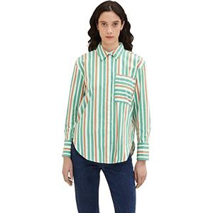 TOM TAILOR Dames blouse met borstzak 1034784, 31120 - Multicolor Vertical Stripe, 32
