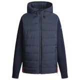 Red Bull Racing X Pepe Jeans Heren RBR Knit Storm Quilt Voorzijde Hybrid Knitwear, Blauw (Dulwich Blauw), L, Blauw (Dulwich Blue), L