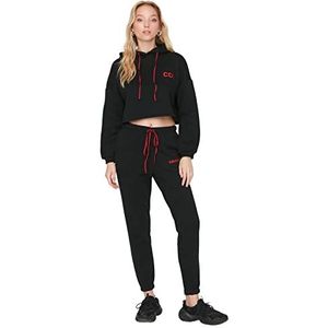 Trendyol Vrouwen Normale taille Skinny fit Losse Joggingbroek, Zwart, M