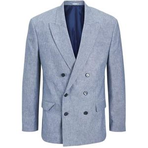 Jack & Jones Jprriviera Linen Db Relaxed Fit Blazer, blauw (nautical blue), 56