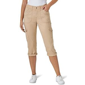 Lee Women's Relaxed Fit Austyn Knit Waist Capri Pant, Cafe, 14