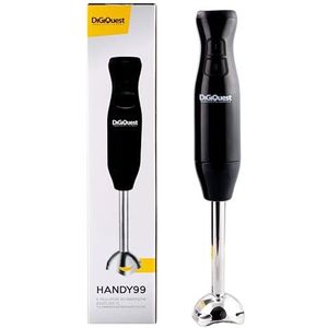 Digiquest Handy 99 Staafmixer, zwart, roestvrijstalen messen, vermogen 250 watt, afneembare arm, ergonomische handgreep en ophangoog