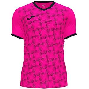 T-shirt met korte mouwen Supernova III Fluor Roze Zwart, 102263.031.4xS-3xS