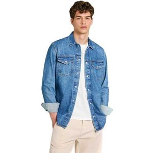 Pepe Jeans Heren Regular Shirt PM308584, blauw (Denim-MS3), S, Blauw (Denim-ms3), S