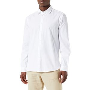 Sisley Men's 5ELCSQ01J Shirt, White 905, 40, Wit 905, 40