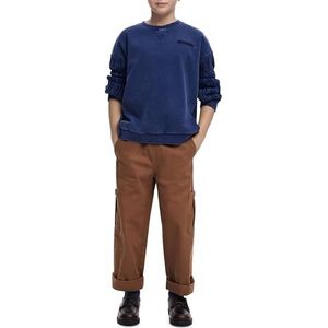 Desigual - Effen Sweatshirt - Regular Fit - Kabelgebreide Mouwen