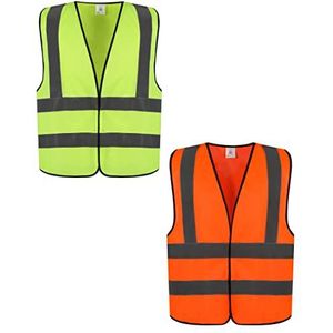 VIP Mannen Clara Womens hoge zichtbaarheid reflecterend vest EN20471 klasse 2, High Vis Geel, XXL