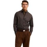 bugatti - Overhemd - Bruin - Gestreept - Lange Mouw
