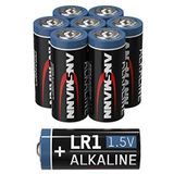 ANSMANN LR1 1,5 V alkaline batterij - 8-pack Lady N batterijen geschikt voor alarmsystemen, verwarmingsthermostaten, sensoren, alarminstallaties en nog veel meer - wegwerpbatterij