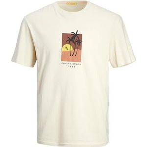 Jack & Jones Jormarbella Front Tee SS Crew Neck, Botercrème., S