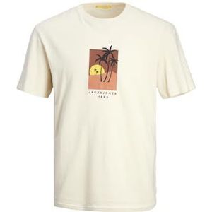 Jack & Jones Jormarbella Front Tee SS Crew Neck, Botercrème., S