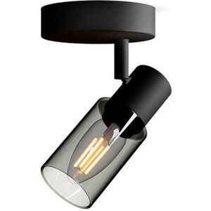 Philips Palms Spot - Wandspot - Zwart - Met gerookt glas - Kleine fitting E14