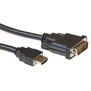 ACT DVI HDMI Kabel | 1x HDMI A Male | 1x DVI-D Single Link Male 18+1 | 2 meter | AC7520