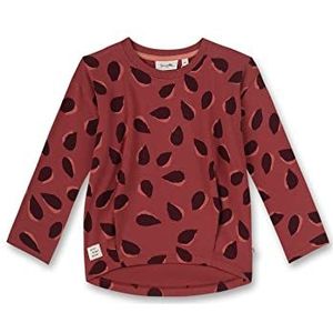 Sanetta T-shirt voor meisjes, Gekarteld rood., 122 cm