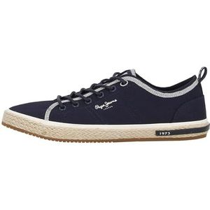 Pepe Jeans Heren Samoa Smart Sneaker, Blauw (Navy), 12 UK, Blauw marine, 12 UK