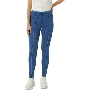comma casual identity - Jeggings - Blauw - Denim - Elastische Taille/Zoom, Ritssluiting, Skinny Pasvorm