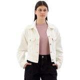 Levi's, Dames, Jassen, Beige, Maat: S Denim,