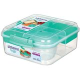 Sistema Bento Box TO GO Lunchbox | Voedselbewaardoos met yoghurt/fruitcontainer | 1,25 L | BPA-vrij | Verschillende kleuren | 1 stuk