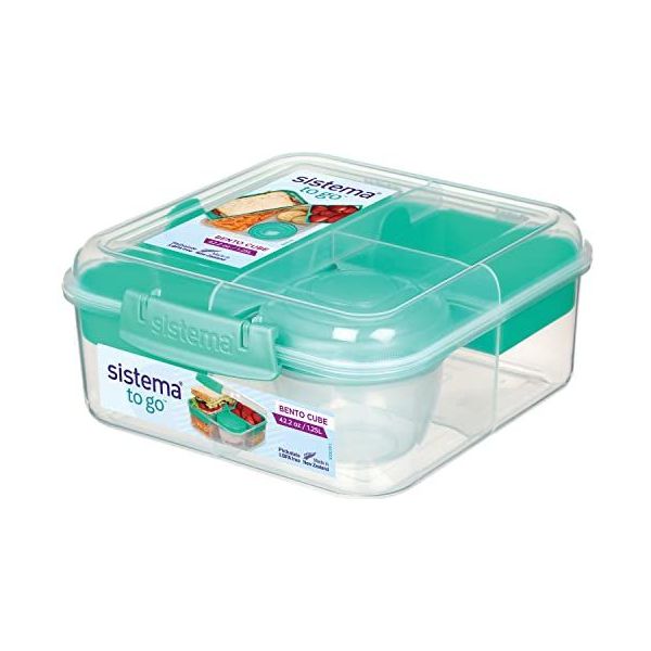 Sistema Lunchbox w. Cutlery - Breakfast To Go - 530 mL - Turquoi