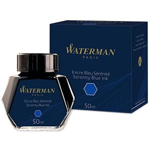 Waterman vulpeninkt, sereniteitsblauw, flacon van 50 ml