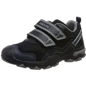 Geox J BULLER Boy Sneaker, zwart/steen, 26 EU, Black Stone, 26 EU