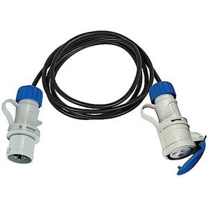 FANTON 92909 Lineaire verlengkabel, 20 m, 3G1,5 H05VV-F, stekker, 2P+T 16A, 200-250V, 6h, IP44 stopcontact, 2P + T 16A, 200-250V, 6h, IP44