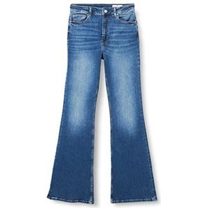 Cross Jeans dames Flare Jeans, Mid Blue, Normaal, blauw (mid blue), 32W x 30L