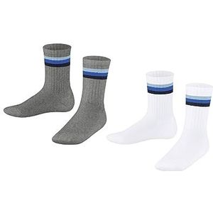 ESPRIT Unisex tennissokken voor kinderen, 2 stuks, ademend, duurzaam, biologisch katoen, versterkt met pluche zool, duurzaam, antislip, multipack, 2 paar, meerkleurig (assortiment 0070), 23-26 EU