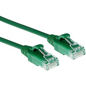ACT CAT6 Netwerkkabel, U/UTP LSZH LAN Kabel Dun 3.8mm Slimline, Flexibele Snagless Ethernet Kabel Met RJ45 Connector, Voor Gebruik In Datacenters, 10 Meter, Groen - DC9710