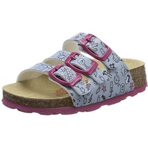 Superfit Pantoffels met voetbed voor meisjes, Grijs Multicolor 2040, 27 EU