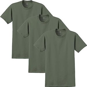 Gildan Heren Ultra Cotton Style G2000 Multipack T-shirt, militair groen (3-pack), medium