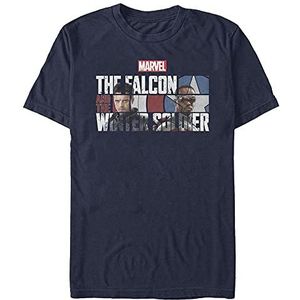 Marvel The Falcon and the Winter Soldier - Logo Fill Unisex Crew neck T-Shirt Navy blue L